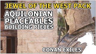 AQUILONIAN Building pieces, Placeables | The Jewel of the West Pack DLC PREVIEW | CONAN EXILES