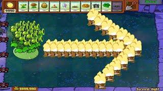 Plants vs Zombies Hack - 1 Threepeater Hack vs 99 Giga Gargantuar Zombie