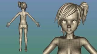 Girl 3d model, blender 3d, WIP / 3d модель девушки.