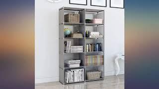 Simple Bookcase - Storage Book Media CD, DVD Folder CD 10 Lattice (Gray) review