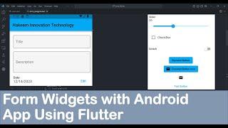 Form Input Widget on Flutter Android - Text, Slider, Switch, Date Picker, Buttons & Check Box