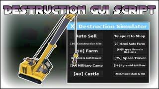 New Roblox Destruction Simulator script / gui (Destroyer) + Download