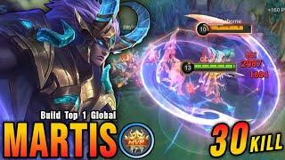 30 Kills No Death!! Beast Mode Martis 100% UNSTOPPABLE!! - Build Top 1 Global Martis ~ MLBB