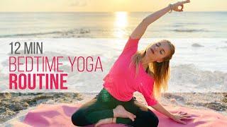 12 min Bedtime Yoga Routine| Gentle Yoga & Breathing to Unwind| Yoga with Yana