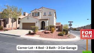 Home For Sale Las Vegas, 4 BED - 3 BATH - 3 Car Garage - Corner Lot