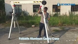 Folding Process of the Aluminum Gantry Crane - SEVENCRANE #machine #youtube #youtubevideo #crane