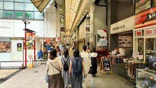 Stroll through the quiet residential area from the arcade in front of Nara Park in Japan