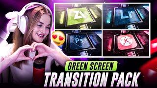 Green Screen 3D Transition Overlays Pack Free  | 20+ Different Mobile apps Transition overlay