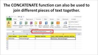 How to Combine text from two or more cells in Excel