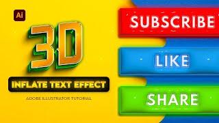 Mastering 3D Inflate Text Effect in Minutes-Easy Tutorial |MJ Graphics