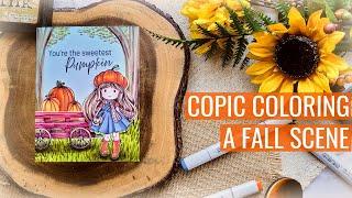 Copic Coloring A Fall Scene & a Sale: As Many as You Can Lift