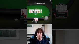 Hero Call With Bottom Pair  Would You Have Called? #poker #clubgg #pokeronline #gambling #casino