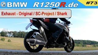 BMW R 1250 R - Exhaust | Original / Shark DS-X5 / SC-Project X-Plorer 2 | #motovlog 73