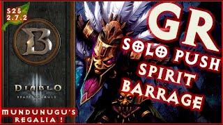 S25 Witch Doctor Spirit Barrage GR Solo Push Build 2.7.2 Mundunugu's Regalia Diablo 3 Season 25