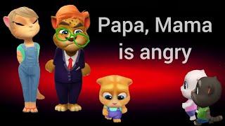 My Talking Tom Friends - Papa Mama Ginger is Angry - papa mama i'm here