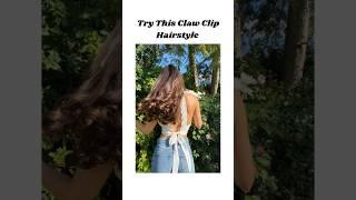 The Prettiest Claw Clip Bun Hack for Long Hair🪞 #shorts #youtube #hairstyle #trending