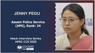 APSC Topper | Jenny Pegu | Assam Police Service (APS) Rank: 24 |  APSC CCE 2023