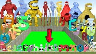 DESTROY ALL 3D ALPHABET LORE & NUMBER LORE & SYMBOL FAMILY in BIG HOLE Garry's Mod