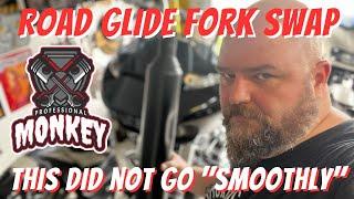 An Epic Harley Davidson Road Glide Fork Swap!