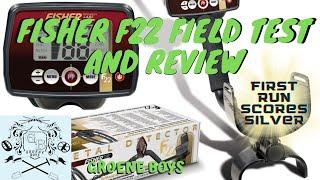 Fisher F22 Weatherproof Metal Detector Review, First run scores SILVER, Fisher F22 Metal Detector