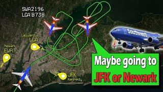 Southwest B738 FLAPS FAILURE over New York | "Crash Fire Rescue"