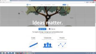 3. Prezi: Регистрация в Prezi через социальные сети