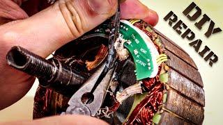 Electric Scooter Hub Motor DIY Repair - replacing wires and bearing, cleaning rust