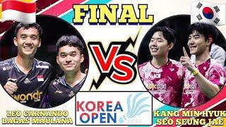 |FINAL|Leo Rolly Carnando-Bagas Maulana VS Kang Min Hyuk-Seo Seung Jae‼️#koreaopen2024