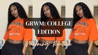 GRWM: COLLEGE EDITION + Voice Over  || Morning Routine || DaBraeWay ఌ