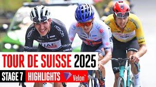 EXPLOSIVE finish in the mountains   Tour de Suisse 2025 Stage 7 Highlights