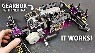 Making a DRIVETRAIN and Installing the Micro V4 ENGINE on the RC Car!