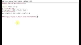 Numpy Matrix Multiplication