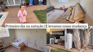 LEVAMOS NOSSA MUDANÇA PARA OUTRA CASA | PRIMEIRO DIA DA HELENA NA NATAÇÃO 