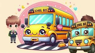 WHEELS ON THE BUS SONG POEM | SING ALONG CHILDREN SONG HAPPY | SUPER SIMPLE SONG | NURSERY RHYME