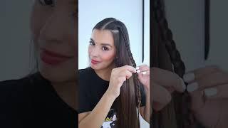 Idea de peinado fácil #peinados #hairstyle #hairstyletutorial #retoshorts30 #trenzas