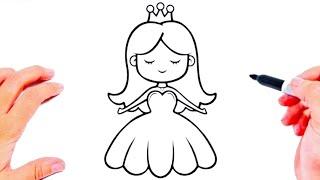 como dibujar | cómo dibujar una princesa fácil y bonita | dibujos para dibujar