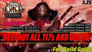 TANK AND DESTROY THE ENDGAME - Bleed Eviscerate Gladiator | POE 3.25  Full Build And Crafting Guide