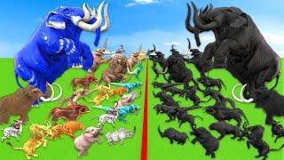 Cenozoic Beasts vs Shadow Itself Animals Size Animal Epic Battle Woolly Mammoth vs Shadow Mamooth