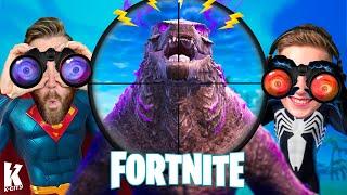 Godzilla Hunting in Fortnite! (Family Fortnite Battle)