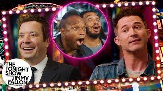 Magician Justin Willman Wows Jimmy and The Roots with a Darts Trick | Tonight Show