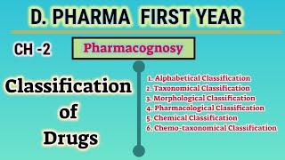 Classificaion of drug | Ch-2 | Pharmacognosy | D.Pharm first year