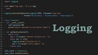 Logging in Python - Logging Levels, Formatting and Logging to Files