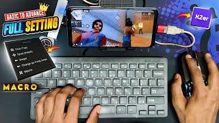 K2er Basic to Advance  Full Setting | how to play free fire with keyboard and mouse in mobile