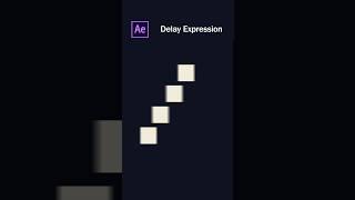 How to use Delay Expression in After Effects #shorts #adobeaftereffects