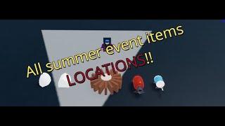 All summer event items in plane crazy locations!