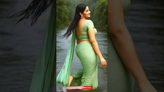Beauty Bomb : A pretty Girl Dancing in River | #shorts #prettygirl #beautiful #india # #saree #love