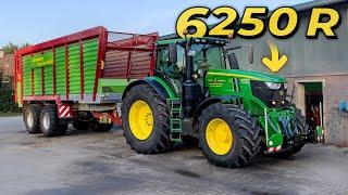 Let's Drive John Deere 6250 R  | Abfahren mit Strautmann Giga-Trailer | Bauer Struck in 4K (UHD)