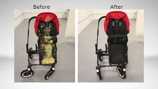 How to clean a filthy old stroller