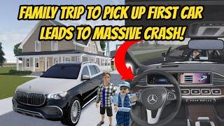 Greenville, Wisc Roblox l Realistic First Car Family Trip *CRASH* - Voice Roleplay