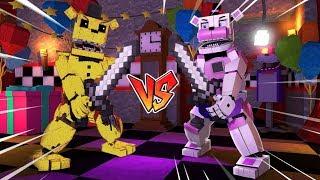 Minecraft.EXE - Funtime Freddy VS Golden Freddy- Minecraft FNAF Roleplay